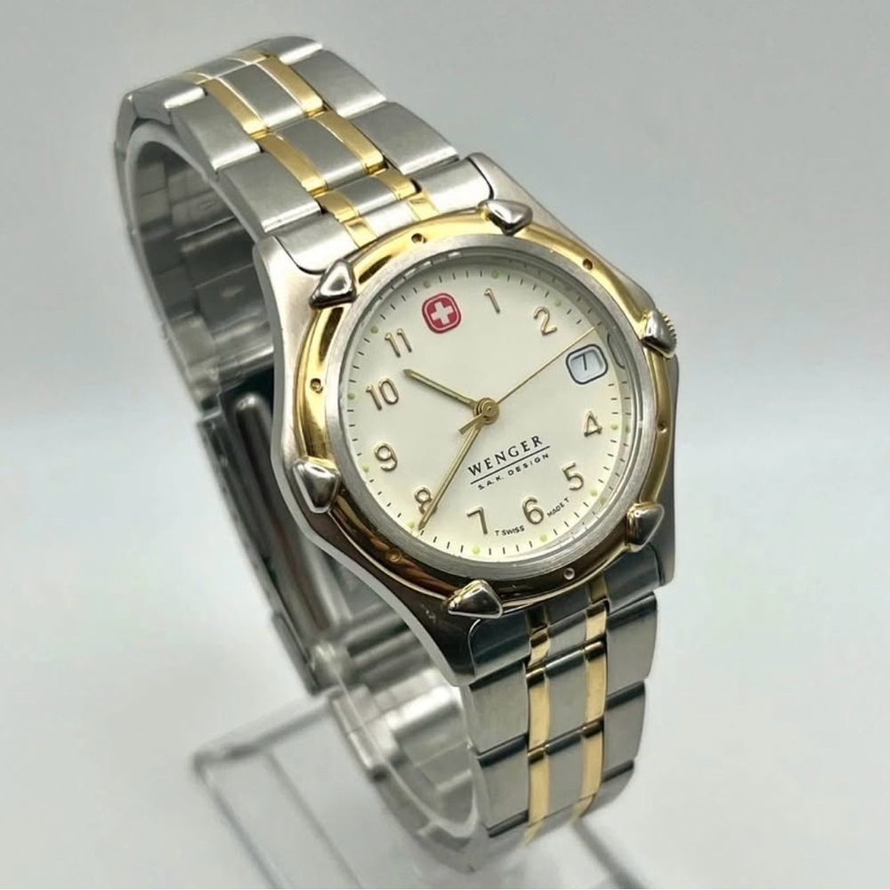 Wenger Gold and Silver Stainless Steel Watch